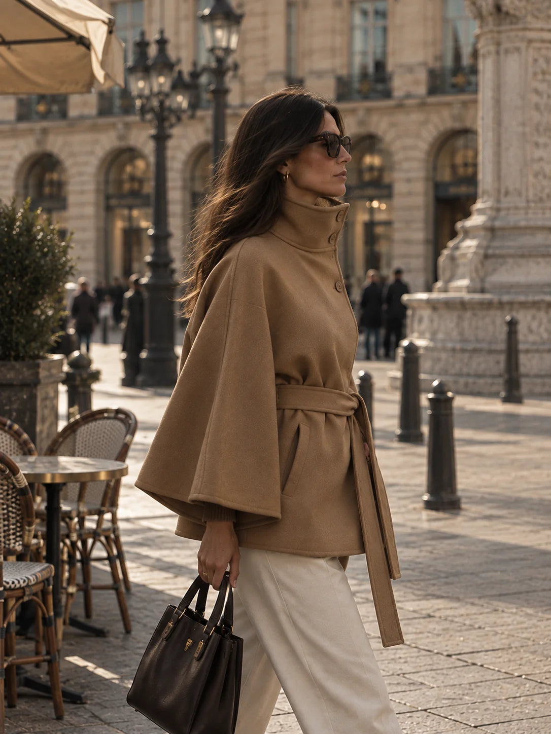 La Veste Cape Ceinturée