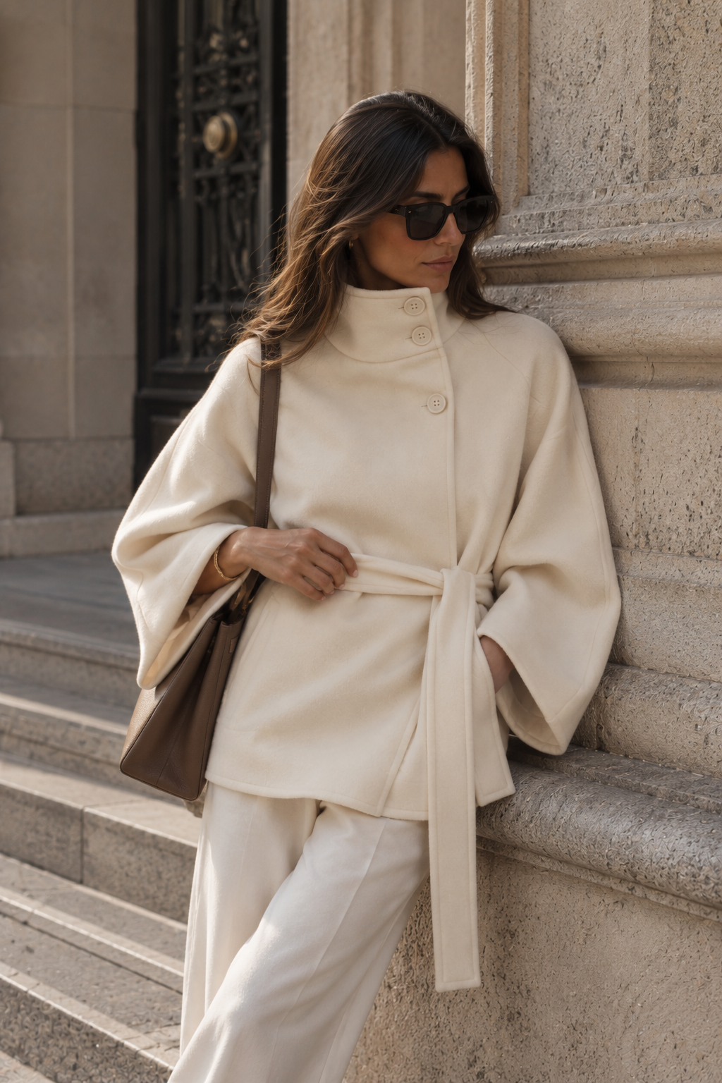 La Veste Cape Ceinturée