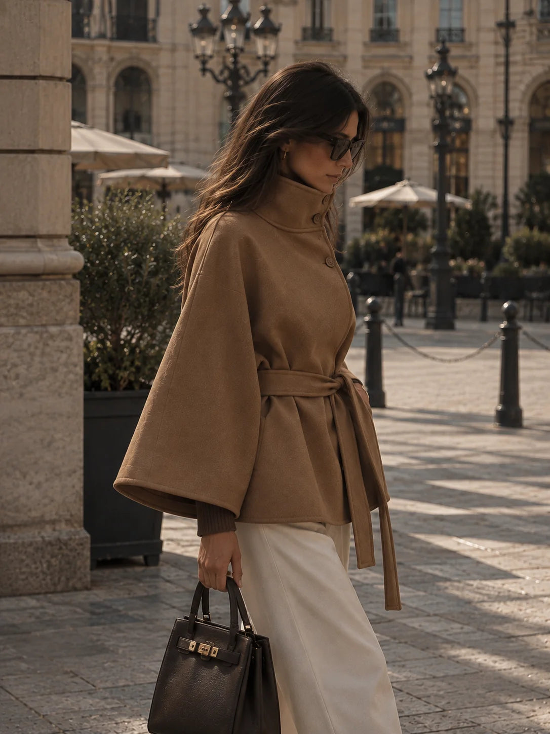 La Veste Cape Ceinturée