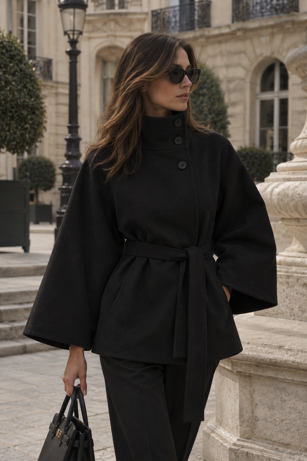 La Veste Cape Ceinturée