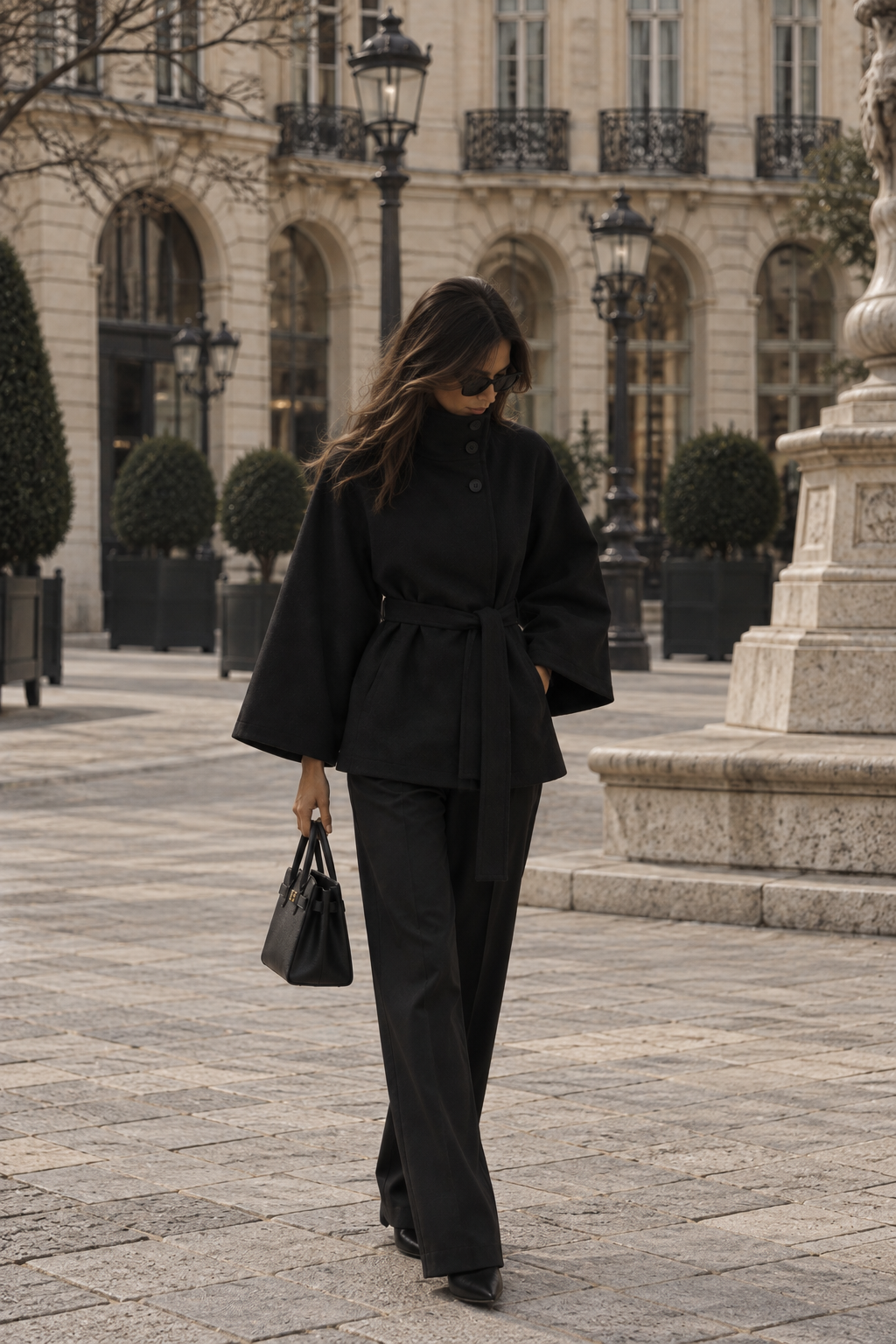 La Veste Cape Ceinturée