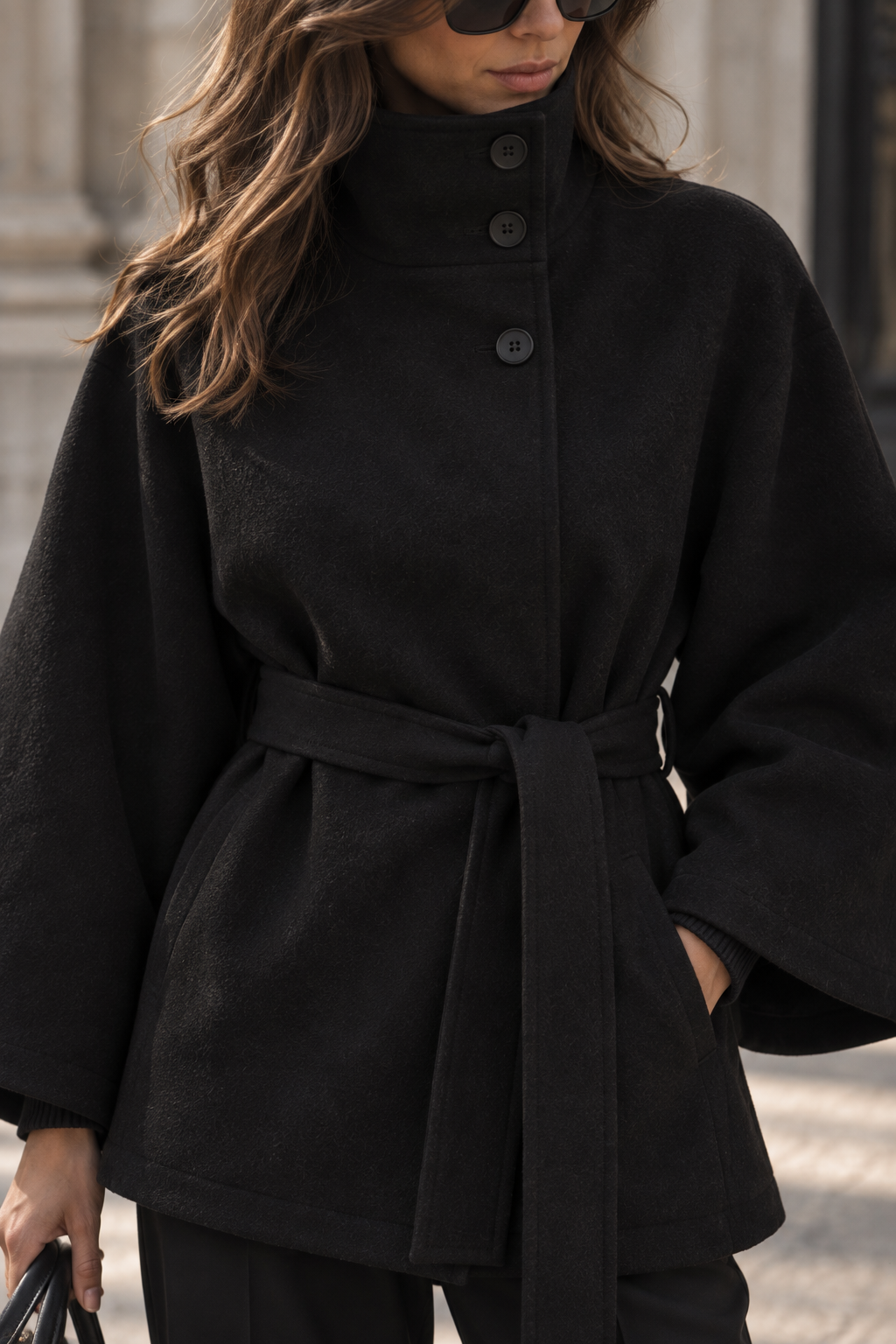 La Veste Cape Ceinturée