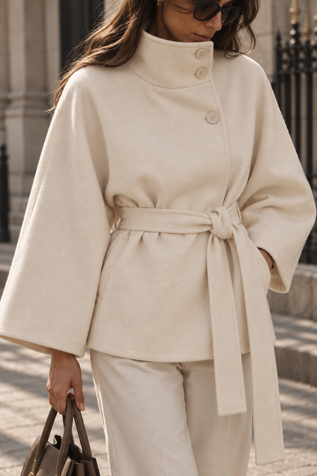 La Veste Cape Ceinturée