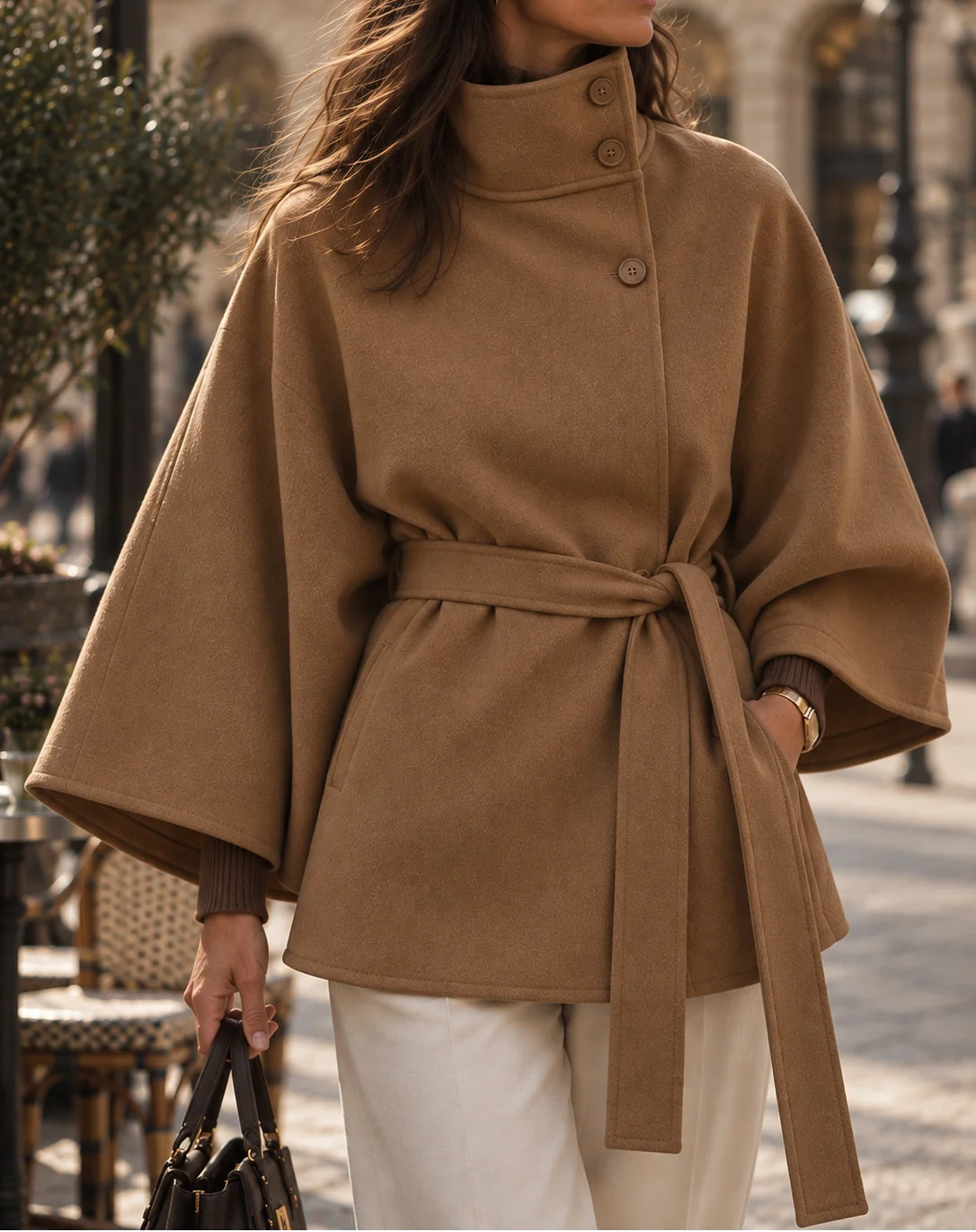 La Veste Cape Ceinturée
