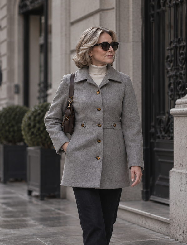 Le Manteau Élégant Boutonné