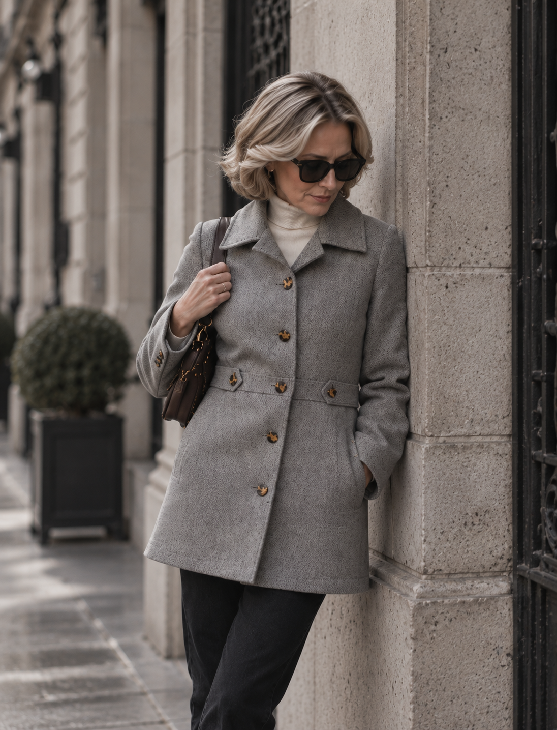 Le Manteau Élégant Boutonné