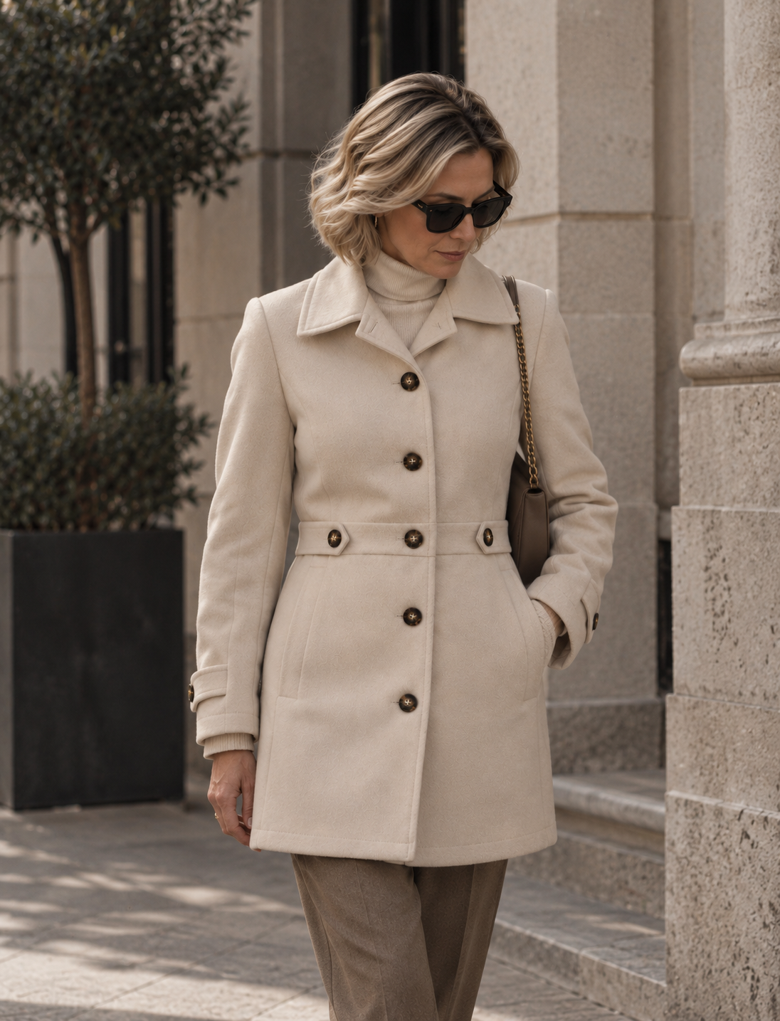 Le Manteau Élégant Boutonné
