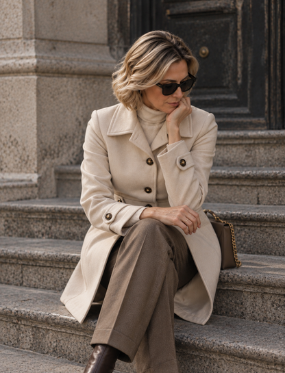Le Manteau Élégant Boutonné