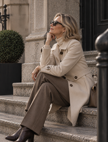 Le Manteau Élégant Boutonné