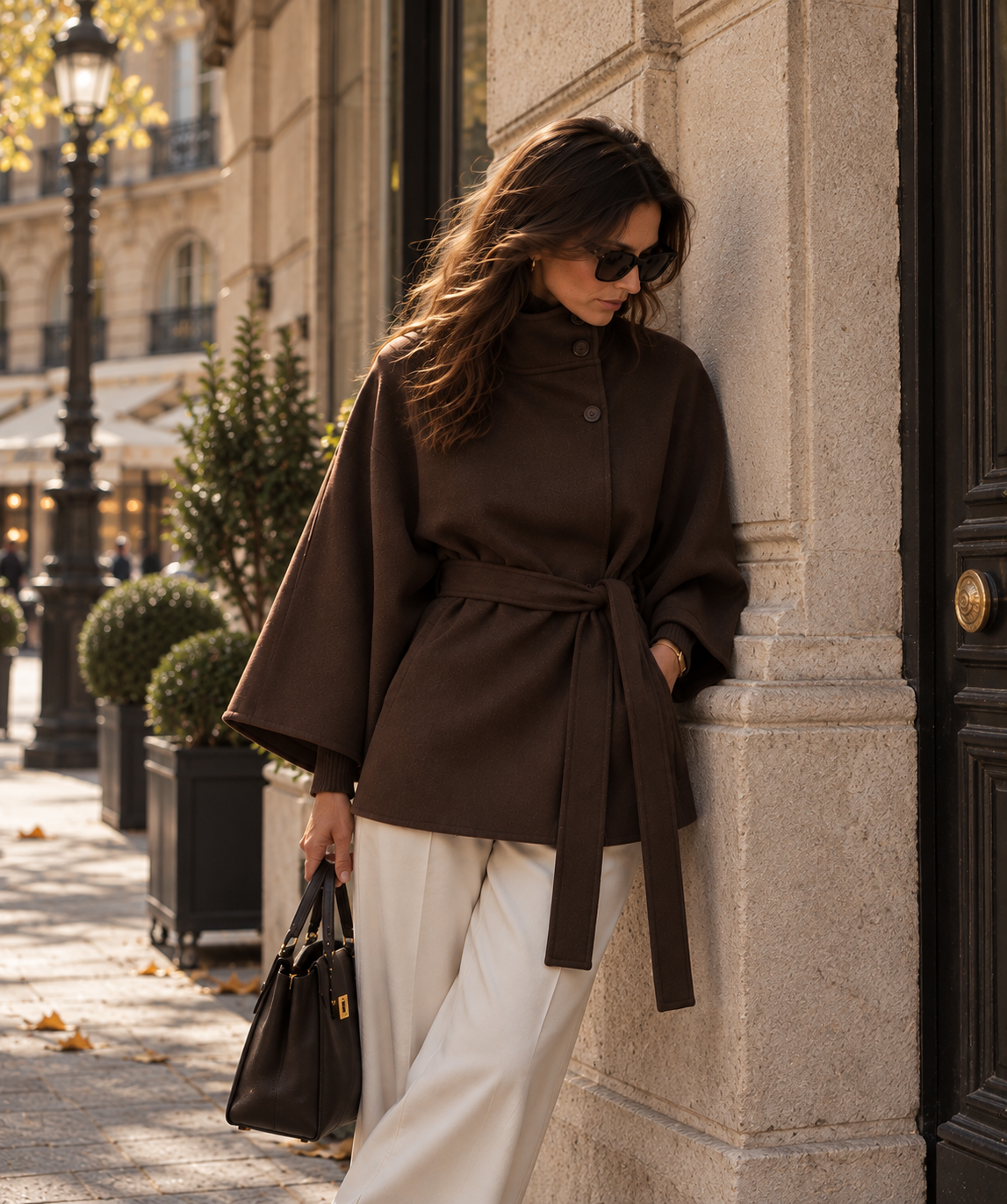 La Veste Cape Ceinturée