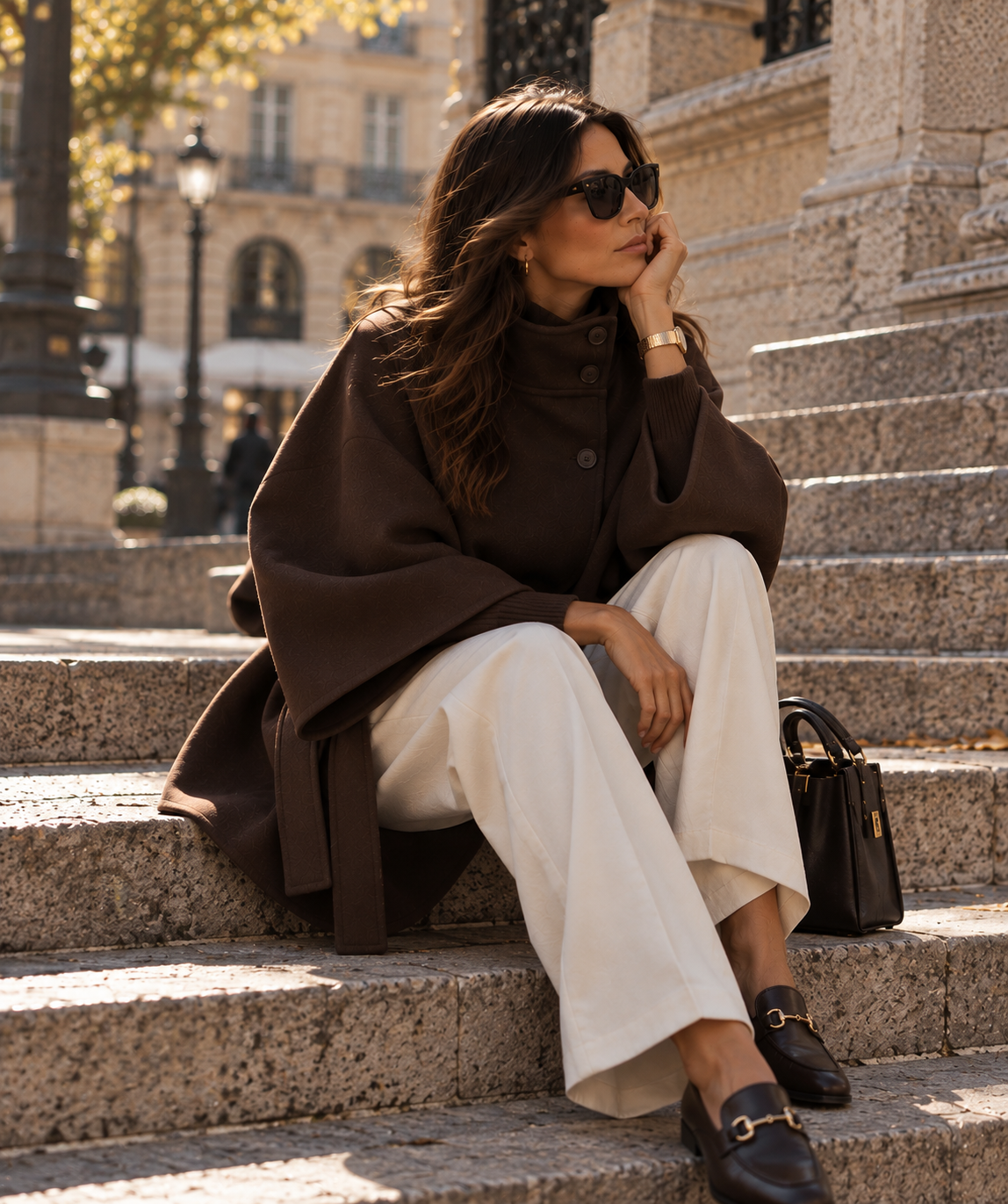 La Veste Cape Ceinturée