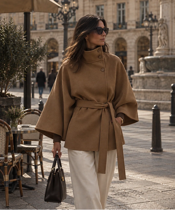 La Veste Cape Ceinturée